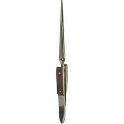 Tweezers - Straight, Fiber Grip, Cross Lock, 6.5”