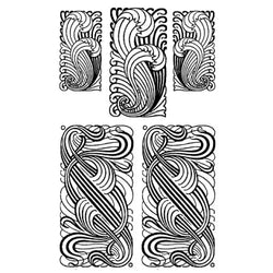 Rolling Mill Pattern, Art Nouveau Shapes (2” X 3.5”) by RMR