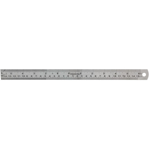 Ruler - Stainless, 12in., 0 in the Middle