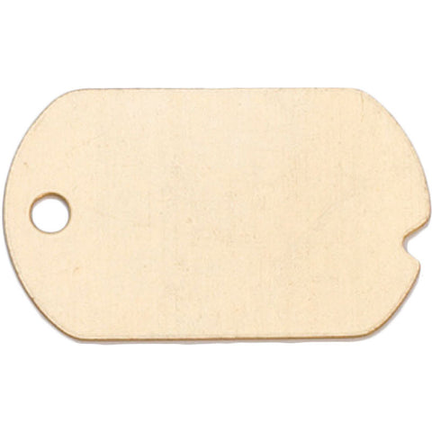 Brass 24 Ga- 1 ¼” x ¾” Dog Tag w/Hole