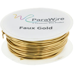 Copper Craft Wire, Parawire 18ga Faux Gold Enameled 50' Roll