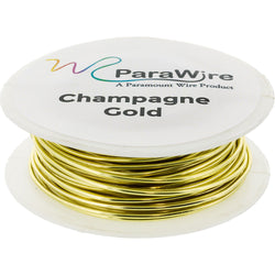 Copper Wire, Silver Plated Parawire 24ga Champagne Gold 100' Roll