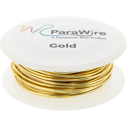 Copper Wire, Silver Plated Parawire 20ga Gold 40' Roll