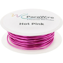 Copper Wire, Silver Plated Parawire 22ga Hot Pink 60' Roll