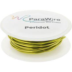 Copper Wire, Silver Plated Parawire 26ga Peridot 150' Roll