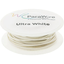 Copper Wire, Silver Plated Parawire 24ga Ultra White 100'