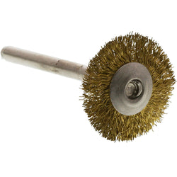 Brush - Round, Brass Wire Mounted, 1/8” Shank, .75”