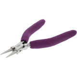 Pliers - Round Nose, 1.5-6.0mm 6.5in., (Purple Padded Grips)