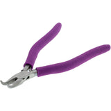 Pliers - Bent Nose, 6.5in., Slim Line (Purple Padded Grips)