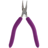 Pliers - Bent Chain Nose, 6.5in., (Purple Padded Grips)