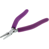 Pliers - Flat Nose, 6.5” 4mm Slim Line (Purple Padded Grips)